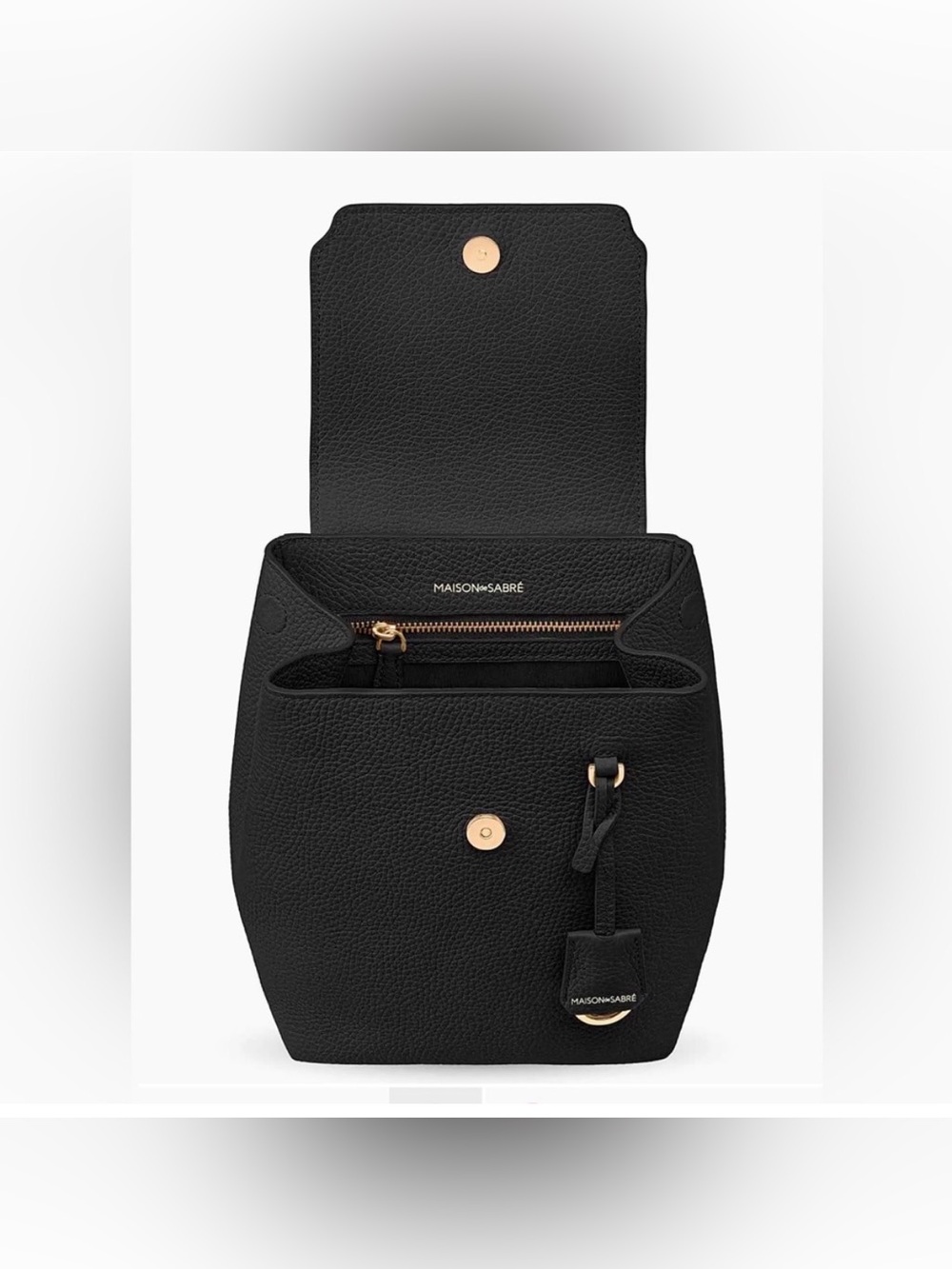 Maison de Sabre Mini Soft Backpack. Black/ Gold. - Picture 12 of 17